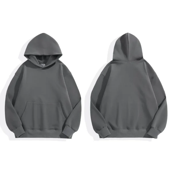 Heavy Weight Cotton Plus Velvet Hooded Sweater Men Thickened Tight Polar Fleece Pullover Hoodie Women Sweatshirt - Image 4