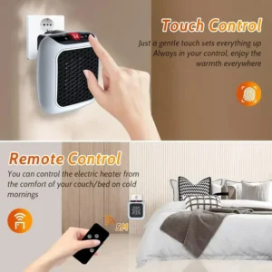 Mini Electric Heaters Household Ultra-Quiet Wall-Mounted Bathroom Heater Enjoy The Silence and Warmth! PTC Heating