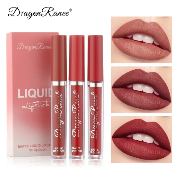 Korean Lipsticks Set Make Up For Women Beauty Cosmetics Matte Lipsticks Waterproof Long lasting The Best Liquid Lip Tint Stain - Image 4