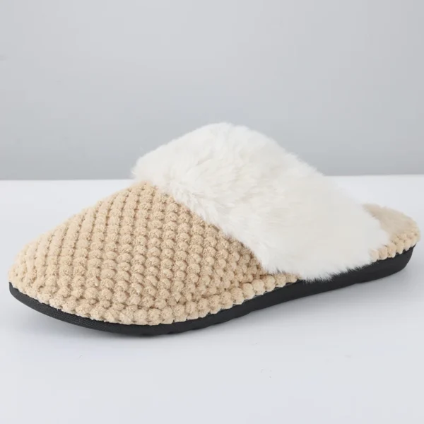 Shevalues New Plush Women Slippers Warm Fluffy Slippers Indoor Memory Foam Home Cotton Shoes Comfy Winter Women Non-Slip Slipper - Image 6
