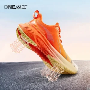 ONEMIX New Cushioning Running Shoes For Men & women Suitable Heavy Runners Lace Up Sports Women Non-slip Outdoor Athletic Male Sneakers