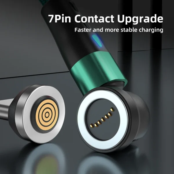 AUFU 5A Magnetic Fast Charging Cable 540 Rotate Magnetic Micro USB Type C Cable For iPhone 14 Samsung Xiaomi Mobile Phone Cable - Image 2