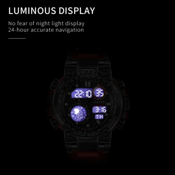 Smael Sports Watch Men Military Watch Digital Quartz 8093 Men Watch Waterproof 50M Swimming Alock Clock Army Men Wristwatches