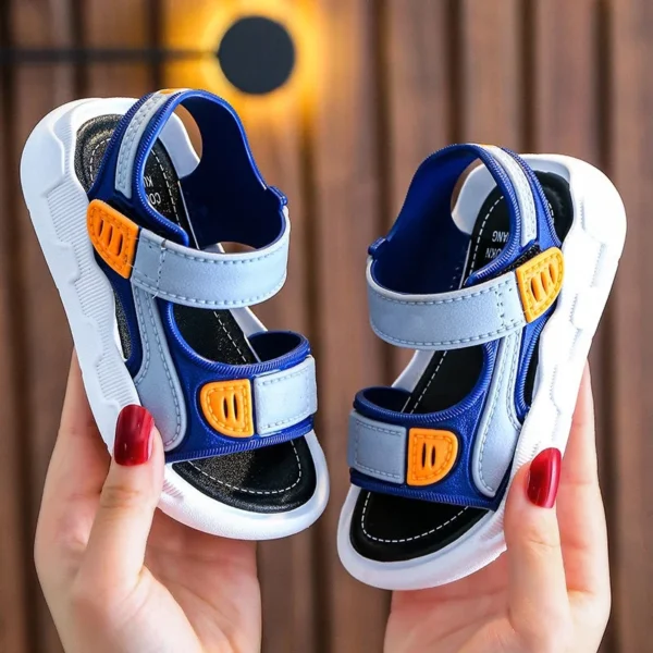 Summer Baby Sandals Solid Color Baby Boy Sandals Soft Sole Anti-slip Boys Girls Sandals Toddler Baby Shoes Beach - Image 2