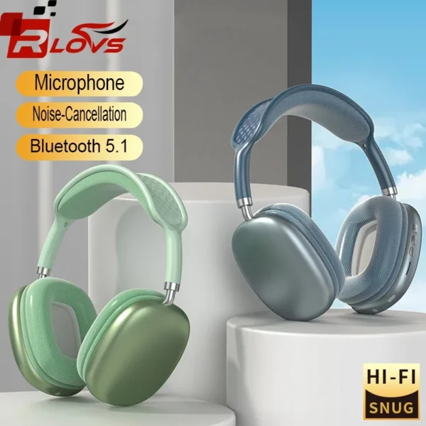 Wireless Headphones Bluetooth Headset With Mic Noise Cancelling Headsets Stereo Sound Earbuds Sports Headphones Supports TF - Image 2