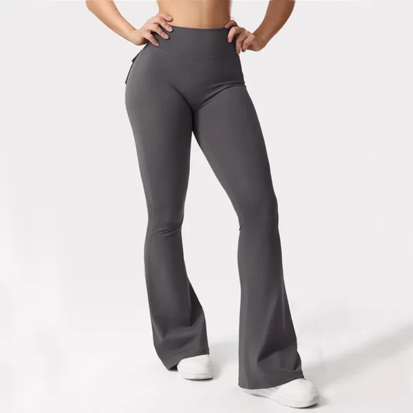 Newest Women Wide Leg High Stretch Yoga Leggings Naked Feeling Compression Fitness Workwear with pockets Yoga Pant ﻿ - Image 4