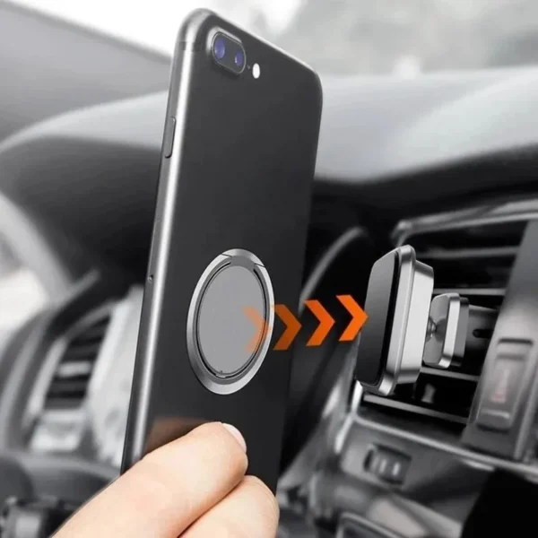 Extremely Thin Luxury Metal Mobile Phone Socket Holder Universal Telephone Magnetic Car Bracket Stand Accessories Finger Ring - Image 2