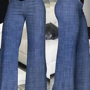 Women Flared Pants Elegant Office Lady Casual High Waist Trousers Spring Summer Solid Crisscross Sheer Mesh Patch Wide Leg Pant