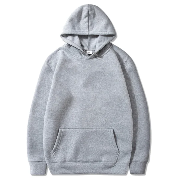 Fashion Men's Hoodie Casual Hoodies Pullovers Sweatshirts Men's Top Solid Color Hoodies Sweatshirt Male - Image 3