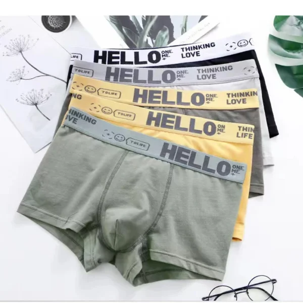 10Pcs/Men's Underwear Fashion Underwear High Stretch Boxer Shorts Breathable Soft Men's Shorts Comfortable Plus SizeL-4XL