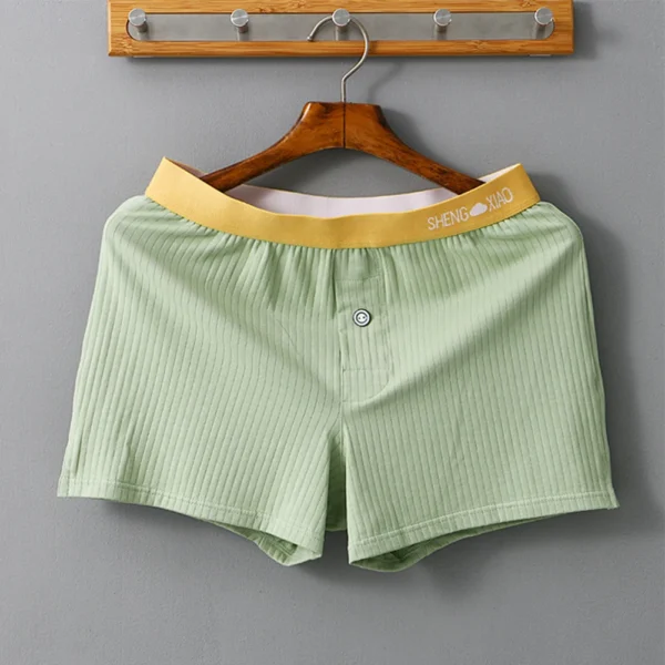 Men's Panties Cotton Solid Color Breathable Boxers Shorts Men Underwear Trunks Homewear Loose Boxer Shorts And Underpants - Image 5