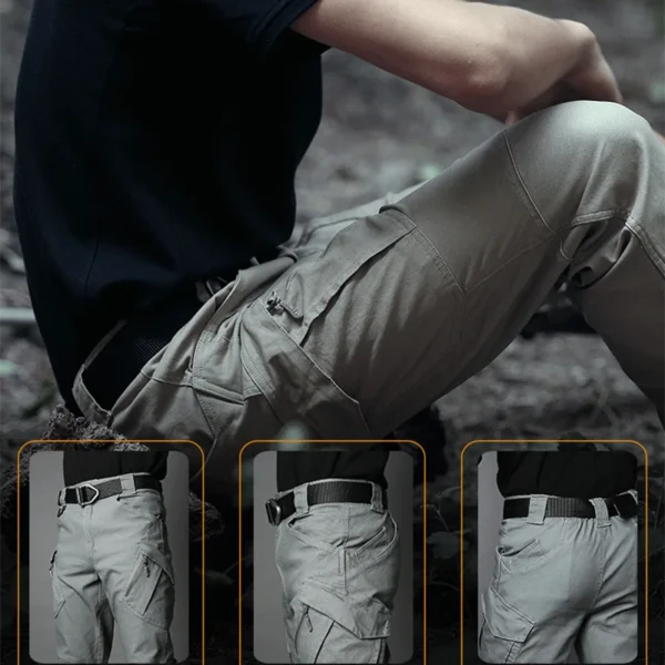 Men City Pants Cargo Trousers Multi-pocket Waterproof Wear-resistant Casual Training Overalls Fat Cargo Quick Dry Pants