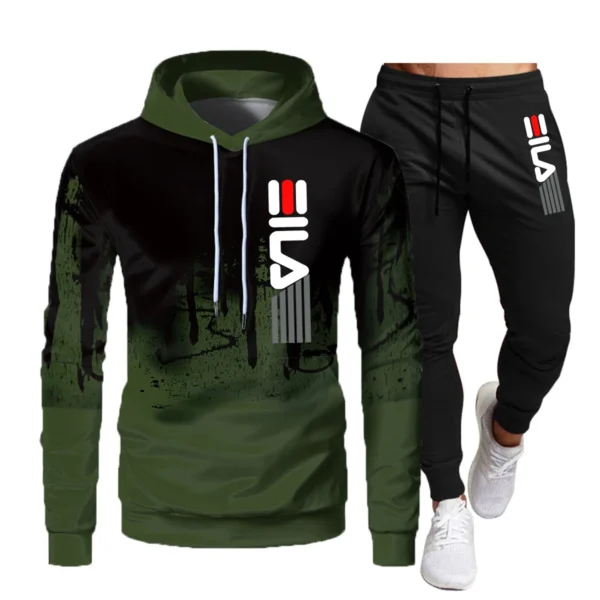 Men's Fashion Hoodie & Jogger Set – Casual Sportswear for Autumn & Winter - Image 2
