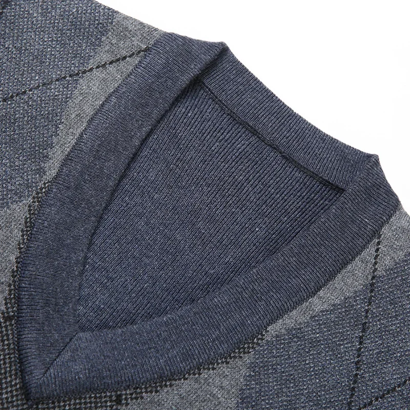 Men's Thickened Casual Sweater Tank Top Autumn and Winter Warm Men's Vest - Image 6