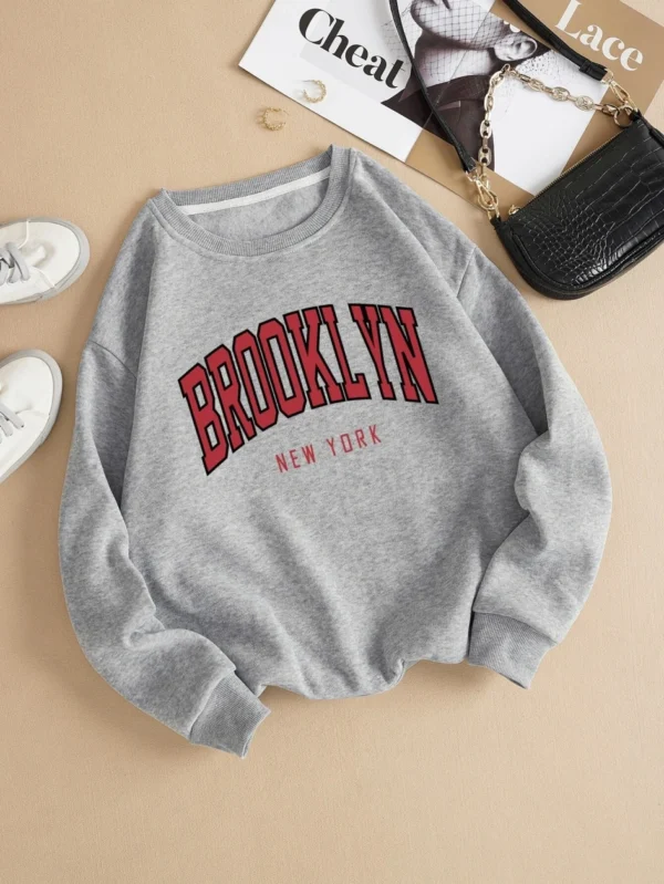 Brooklyn New Work Printed Hoodies Women Cotton Colorful Clothes Basic Trend Hooded Tops Be Durable Harajuku Hoodie Womens - Image 6