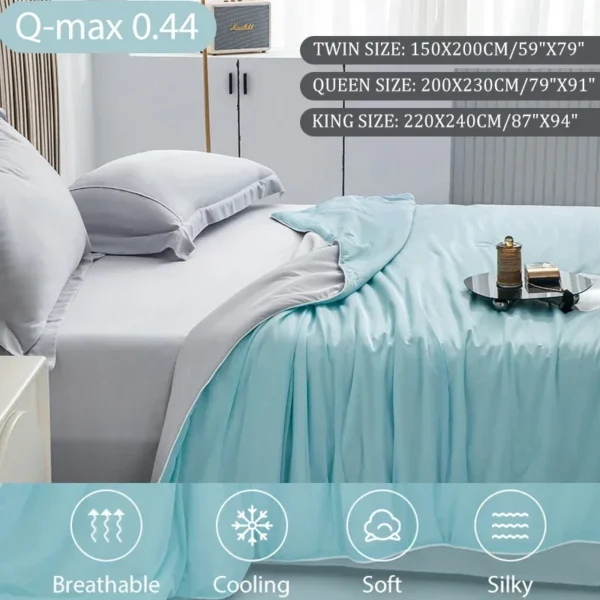 High Quality Cooling Blankets Smooth Air Condition Comforter Lightweight Summer Quilt with Double Side Cold Cooling Fabric - Image 2