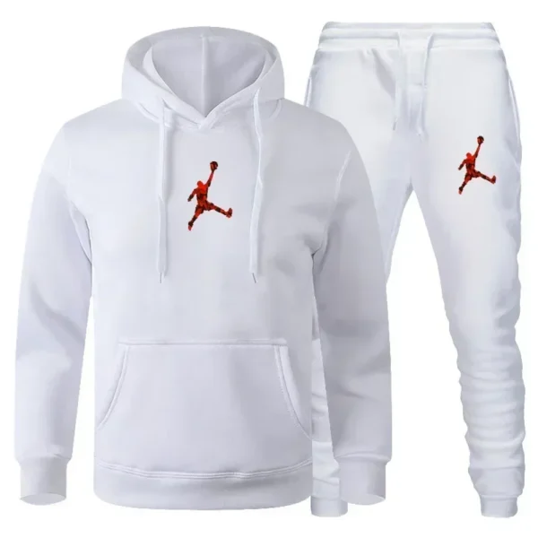 2024 autumn and winter men and women can pullover hoodie + jogging pants two-piece Set hip hop sportswear suit fashion trend