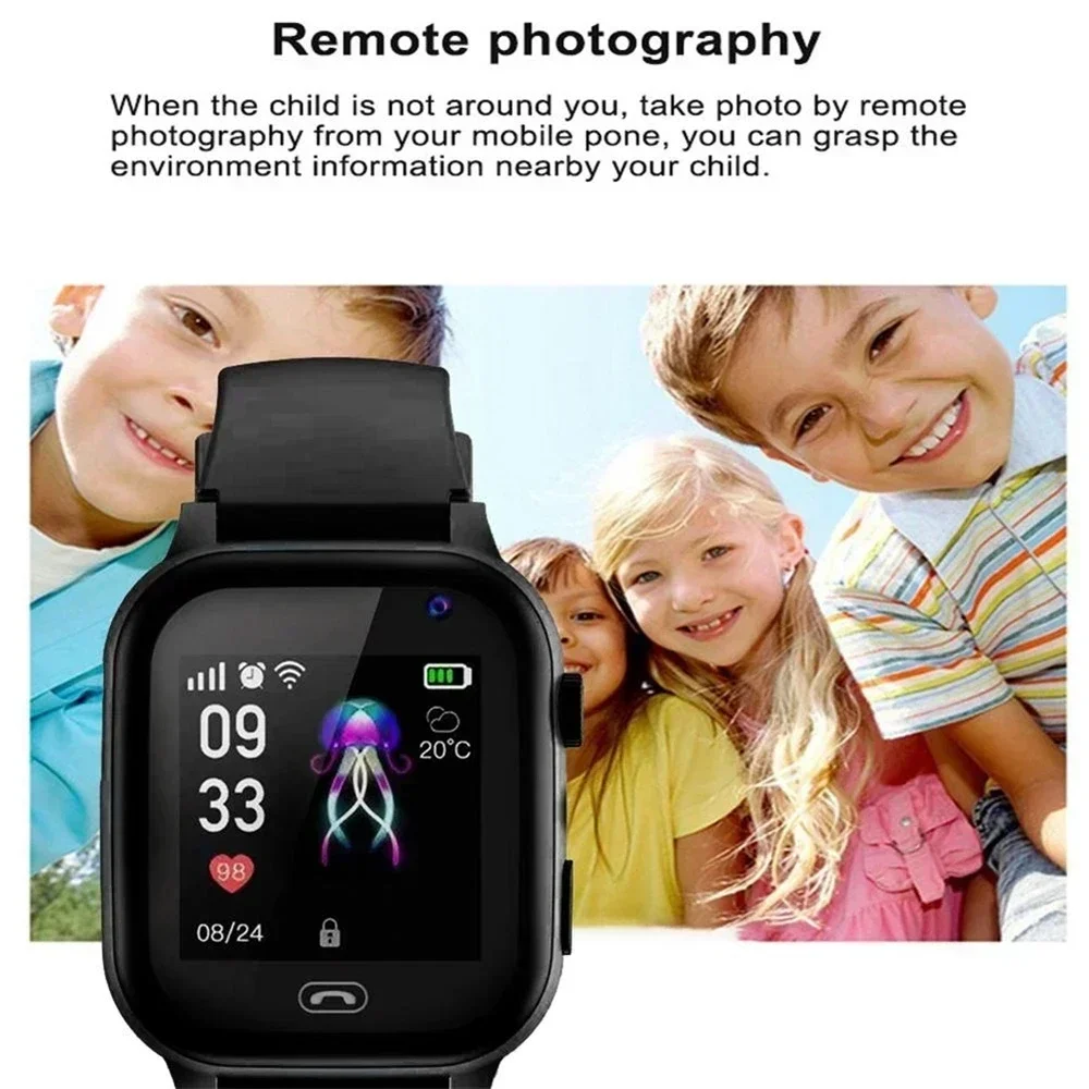 4G Kids Smartwatch SOS GPS Location Video Call Analogue Card Kids Smartwatch Camera Waterproof Watch Boys Girls Upgrade 2024 New - Image 3