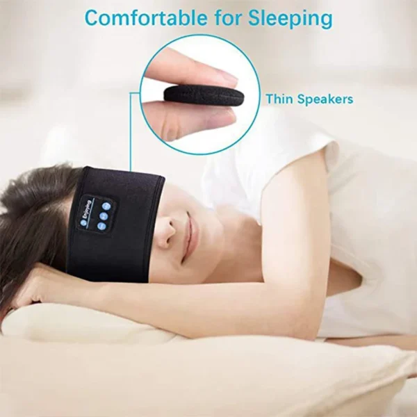 Wireless Bluetooth Headband Sleeping Headphones Sports Earphone Music Hat with Thin HD Stereo Speakers Eye Mask for Side Sleeper - Image 4