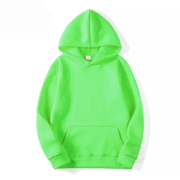 Spring and Autumn Trendy Solid Color Sports Hoodies Fleece Men's and Women's Sweatshirts Trendy Pullovers Couples Hoodies S-3XL - Image 3