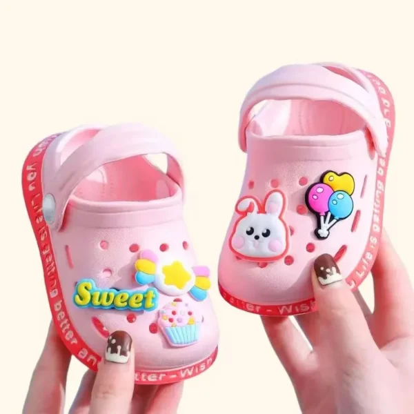 Summer Kids ShoesSandals Hole Children's Shoes Slippers Soft Anti-Skid Cartoon Design Hole Baby Shoes Sandy Beach For Boys Girls