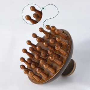 Multi-Functional Wood Therapy Massage Comb Scalp Head Massager Natural Sandalwood Circular Tooth Guasha Scraping Body Massager