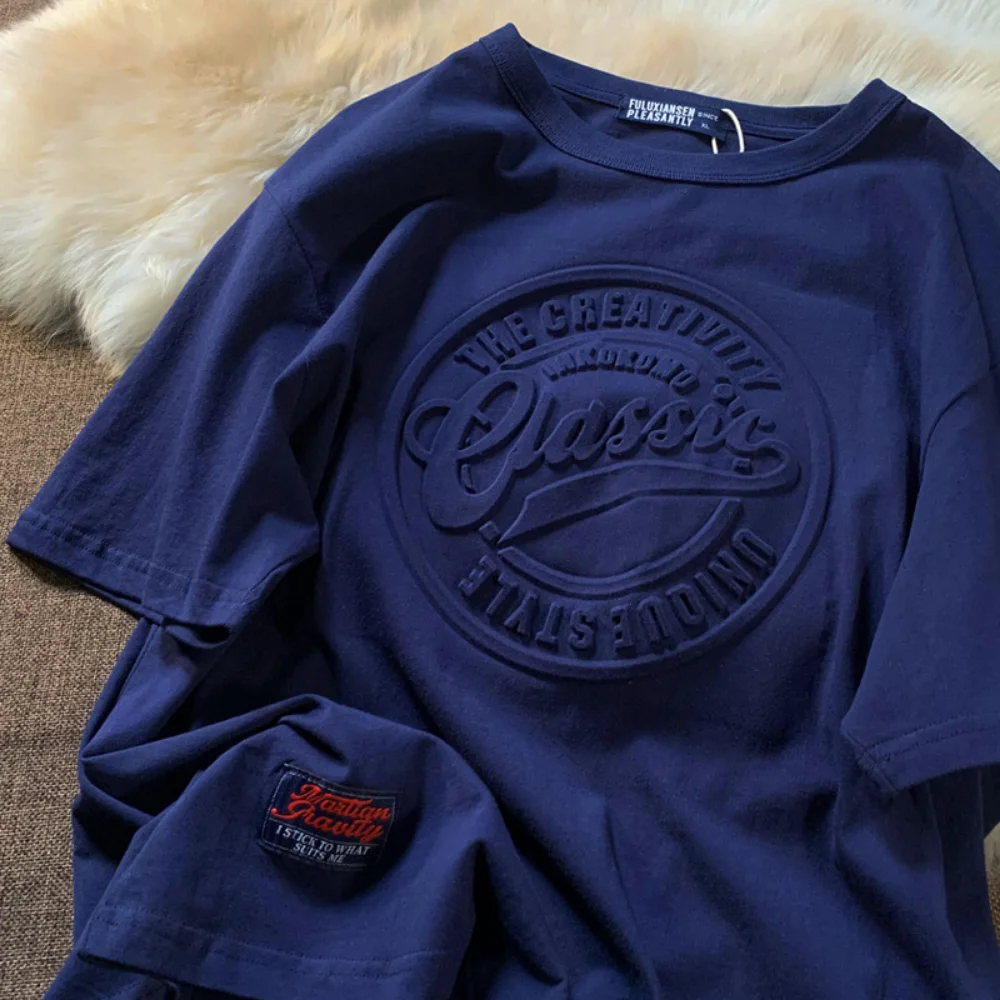 Vintage 3D Print Steel Seal Print Mens Short-sleeved T-Shirt Casual T Shirt Couples T-shirts Women Men's Loose Tees - Image 3