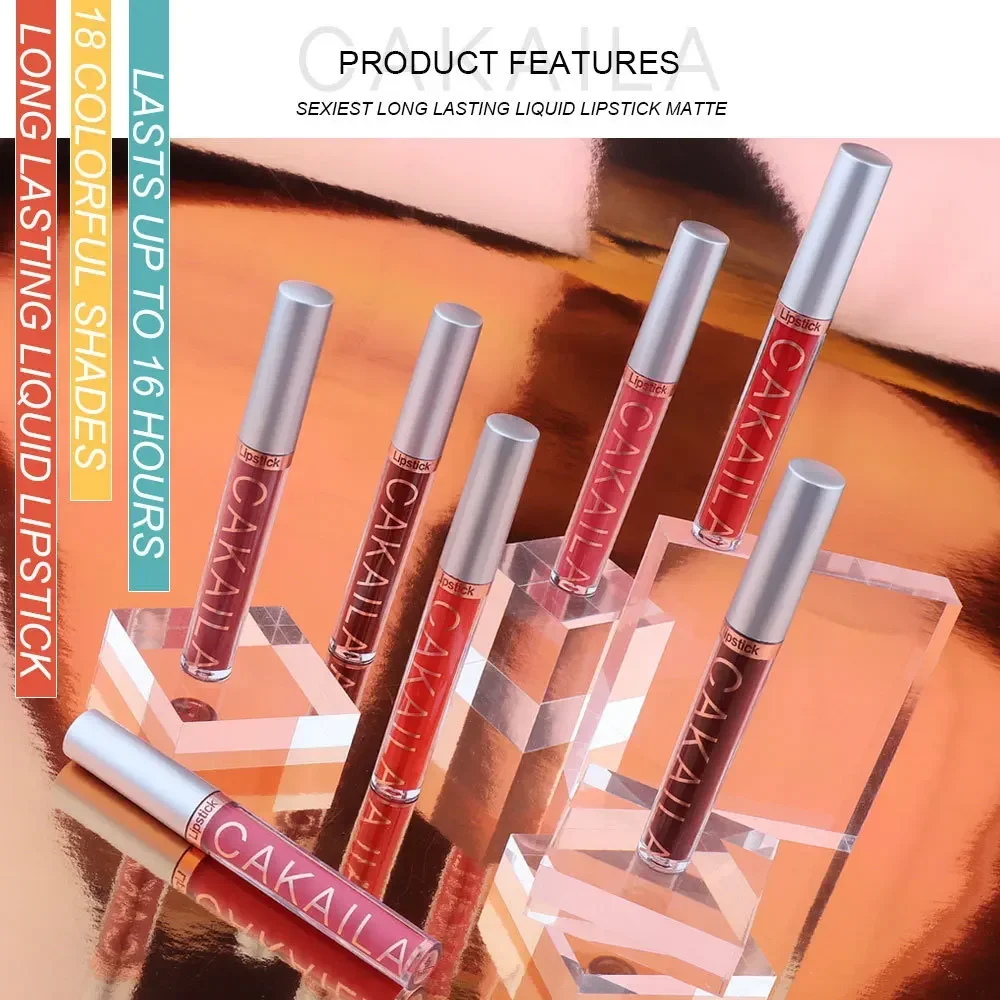 18 Colors Matte Lipgloss Wholesale Cheap Liquid Lipstick Makeup Lip Color Batom Long Lasting Sexy Red Pink Nude Lip Gloss Bulk - Image 6