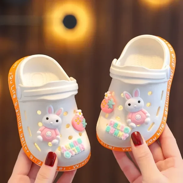 kids baby Girls Summer Sandals: Soft Sole Toddler children Indoor Slippers Cartoon Boys Breathable Hollow Shoes - Image 3