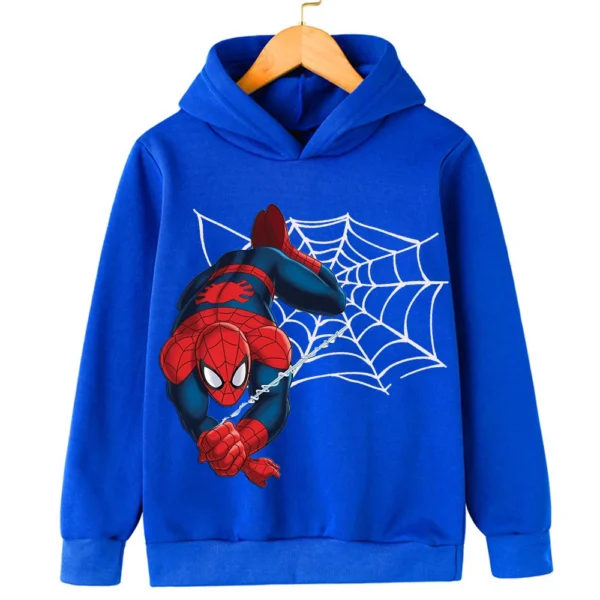 New Spring and Autumn red and blue Spiderman thin children's clothing boy coat hoodie girl hoodie Child coat Boy clothing - Image 5