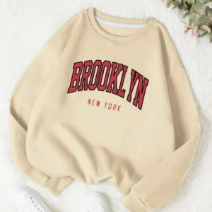 Brooklyn New Work Printed Hoodies Women Cotton Colorful Clothes Basic Trend Hooded Tops Be Durable Harajuku Hoodie Womens