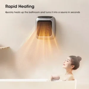 Mini Electric Heaters Household Ultra-Quiet Wall-Mounted Bathroom Heater Enjoy The Silence and Warmth! PTC Heating