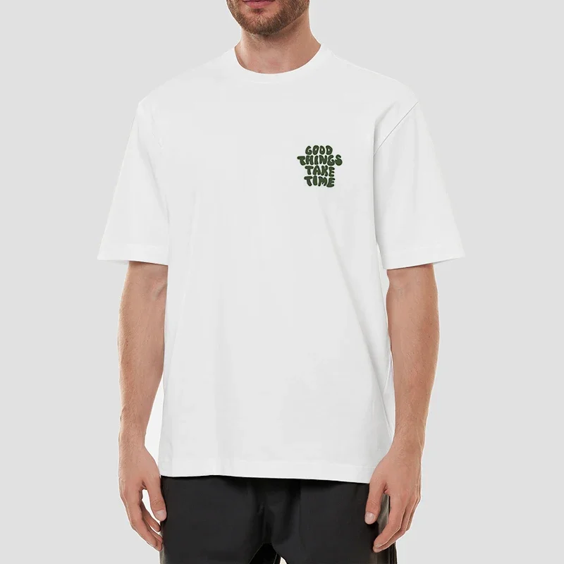 2024 Men's Summer New Fashion Loose Breathable Round Neck Letter Print Short Sleeve t-Shirt Daily Sports Casual Street Tops - Image 4