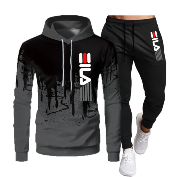 Men's Fashion Hoodie & Jogger Set – Casual Sportswear for Autumn & Winter - Image 3