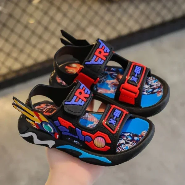 Disney Boys Sandals Summer Kids Shoes Toddler Baby Boys Sandals Infant Casual Beach Children Outdoor Black Shoes - Image 4