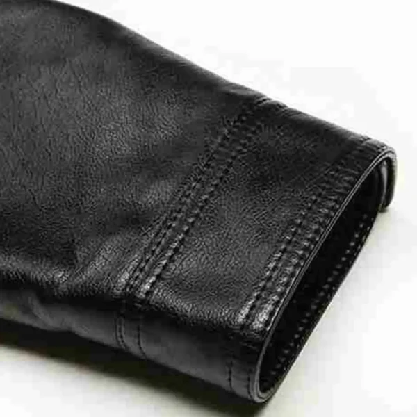 Men Leather Suit Jacket Slim Blazer Pu Coat Fashion Leather Jacket Streetwear Casual Blazer Jackets Male Outerwear Zipper Coat - Image 4