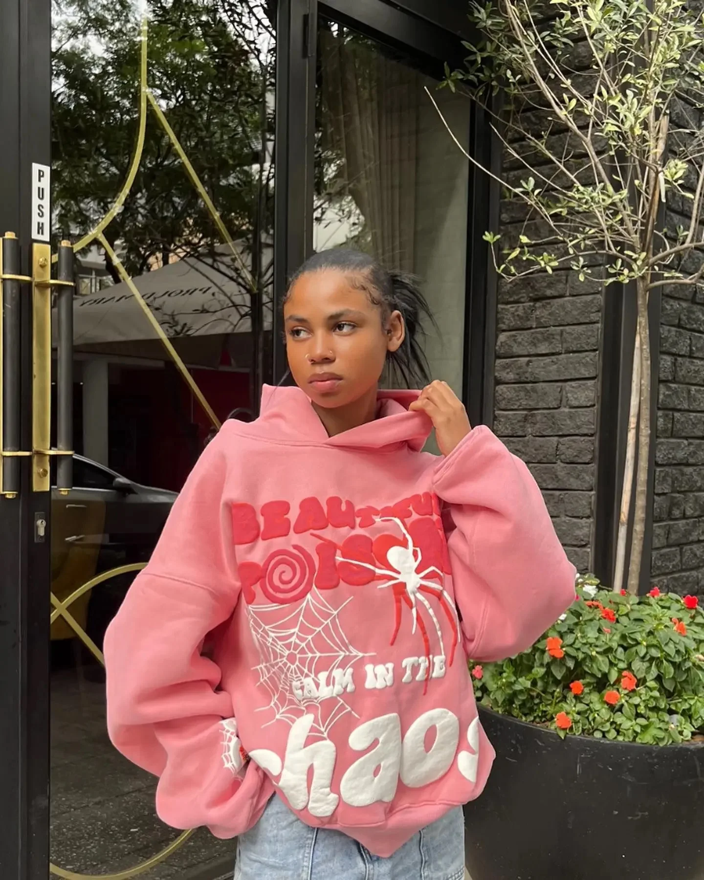 Women Y2K Hoodies Harajuku Letter Print Loose Sweatshirt Trousers Hip Hop Punk Long Sleeve Pocket Men Sweatpant Streetwear Tops - Image 2