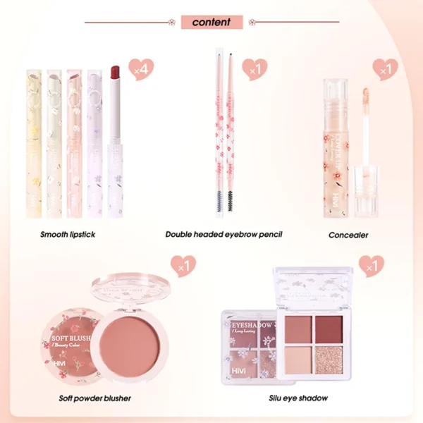 Makeup Kit For Women Full Kit,Long-Wearing Makeup Product Set, 8Pcs Lipstick - Image 2