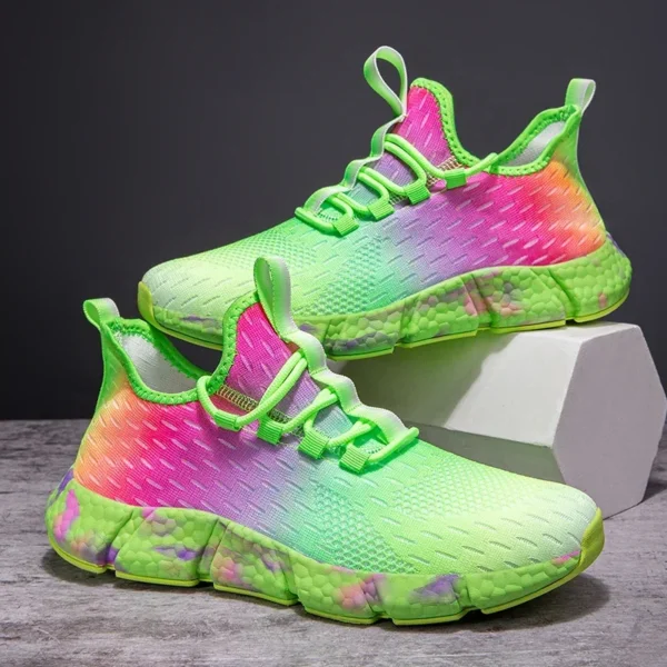 2024 Breathable Women Men Running Shoes Colorful Women's Sneakers Non-slip Fashion Couple Casual Shoes Flexible Walking Shoes