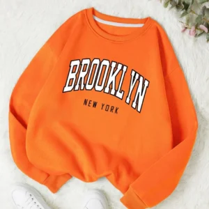 Brooklyn New Work Printed Hoodies Women Cotton Colorful Clothes Basic Trend Hooded Tops Be Durable Harajuku Hoodie Womens