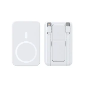 HARUINO Wireless magnetic power bank with bracket with its own cable Magsafe mobile power supply fast charging for iPhone16