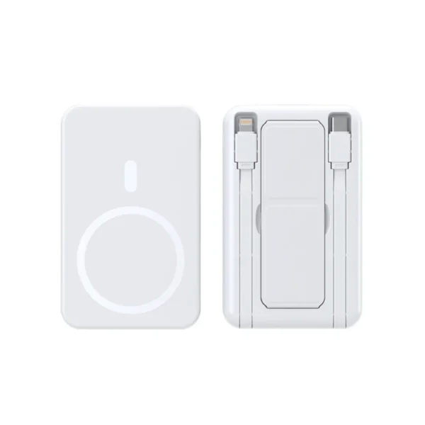 HARUINO Wireless magnetic power bank with bracket with its own cable Magsafe mobile power supply fast charging for iPhone16 - Image 5