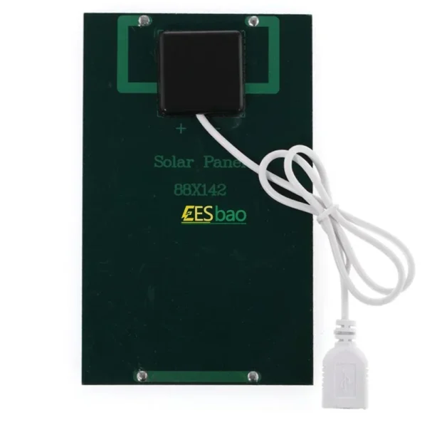 Wholesale Solar Panel USB Waterproof Outdoor Hiking Camping Portable Battery Mobile Phone Charging Bank Charging Panel - Image 3