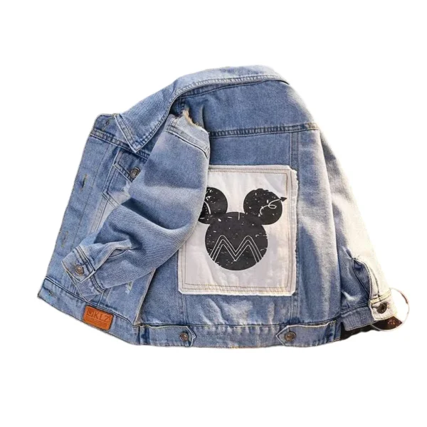 Mickey Denim Jacket For Boys Fashion Coats Children Clothing Autumn Baby Girls Clothes Outerwear Cartoon Jean Jackets Coat - Image 2