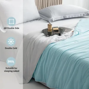 High Quality Cooling Blankets Smooth Air Condition Comforter Lightweight Summer Quilt with Double Side Cold Cooling Fabric