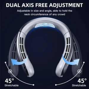 Xiaomi 8000mAh USB Hanging Neck Fan Portable Bladeless Mini Rechargeable Mute LED Digital Display Electric Fans Air Cooler New