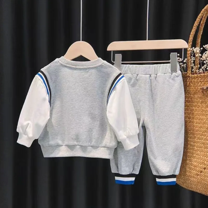 Disney Autumn Children's Clothing Sets Cute Cartoon Mickey Print Boys Sweatshirt and Pants 2 Piece Kids Long Sleeved Tracksuits - Image 3