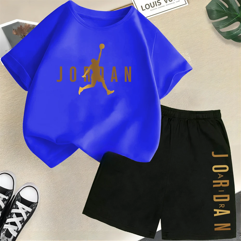 Summer Slam Dunk Master Pattern Printed Children Short Sleeve T-shirt + Shorts 2pcs Set Kids Boy Girl Fashion Clothing Sportsuit - Image 5