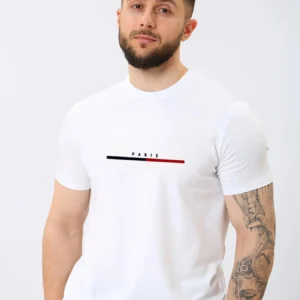 2024 New Digital Print Super Elastic Casual Short-Sleeved Men's Daily Party Home Social T-Shirt Solid Color Vintage Streetwear