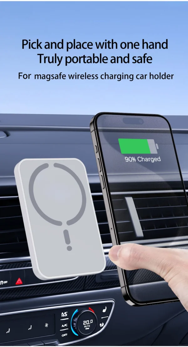 15W Magnetic Car Wireless Charger For Magsafe iPhone 12 13 14 15 16 Pro Max Air Vent Car Phone Holder Stand Fast Car Charging - Image 4
